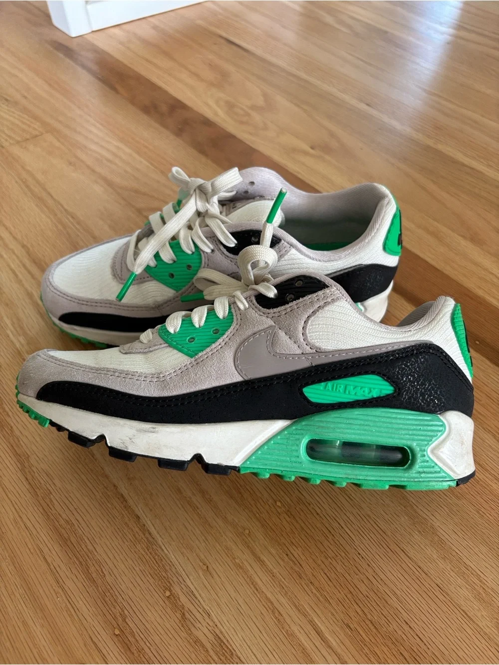 Nike Air Max Sneakers in White, Black & Green Teal Accents - Picture 7 of 7